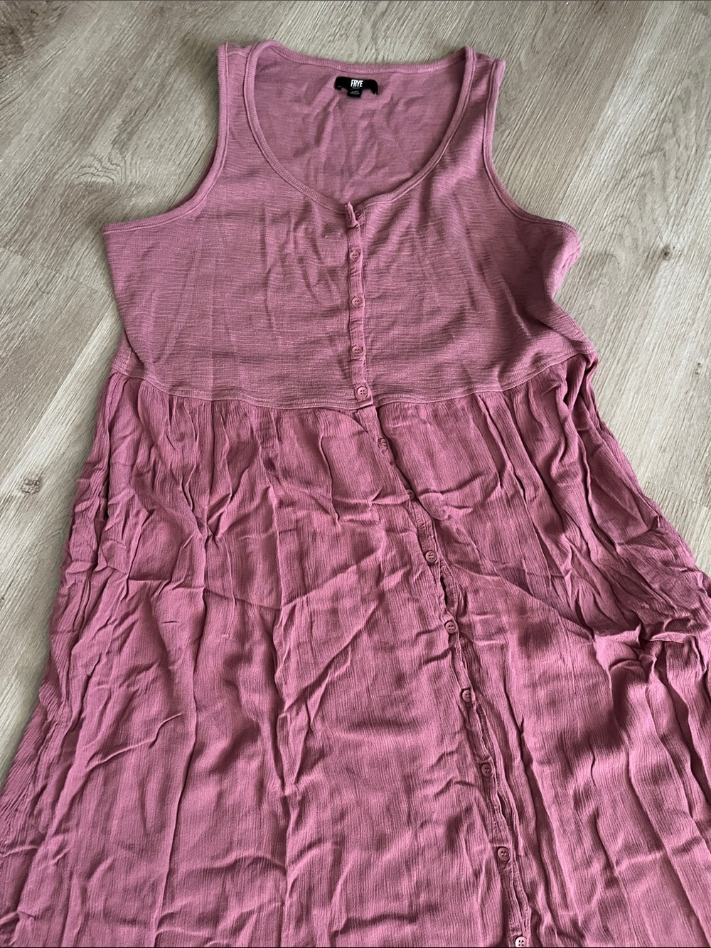 Frye Pink Sleeveless Button-Front Maxi Dress